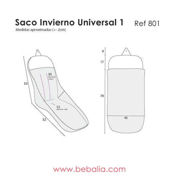 Saco PRINCESS Universal 1 Invierno Pelo Gris
